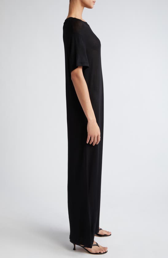 Shop Rohe Róhe Maxi T-shirt Dress In Noir