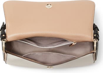 hudson pebble leather medium convertible shoulder bag