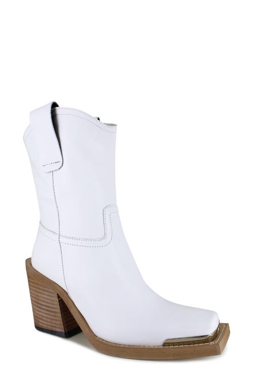 Zigi Joshi Western Boot In Bone Leather