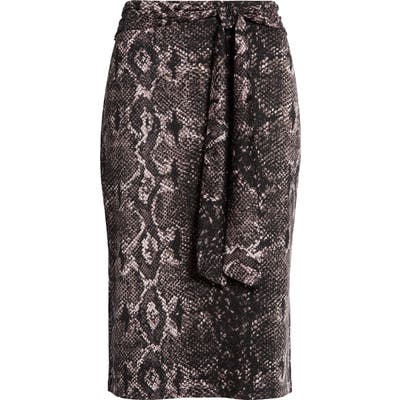 Halogen Tie Front Knit Skirt, Black