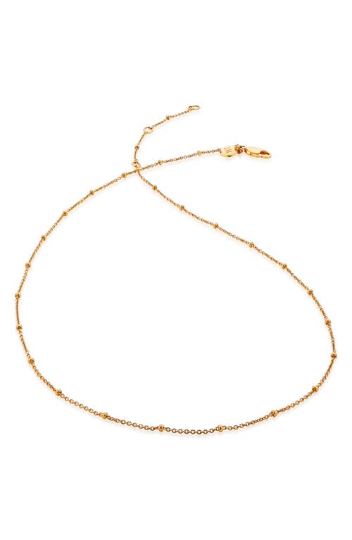Monica Vinader 16-Inch Fine Bead Station Necklace in Gold at Nordstrom, Size 16 In