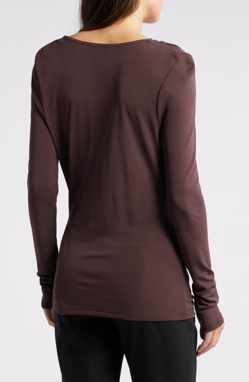 Shop Hugo Boss Boss Eseyana Cowl Neck Top In Nightfall Burgundy