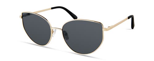 Shop Derek Lam 10 Crosby Kirby Sunglasses In Gold Black