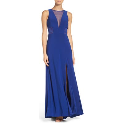 Morgan & Co. Illusion Gown, /4 - Blue