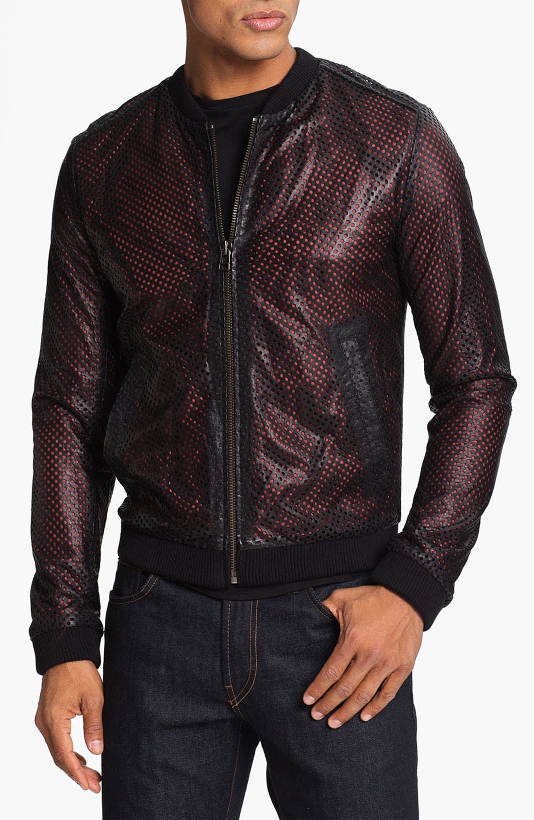 adidas SLVR Leather Jacket Nordstrom