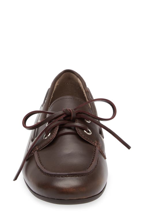 Shop Jeffrey Campbell Boast Boat Shoe In Brown Brush