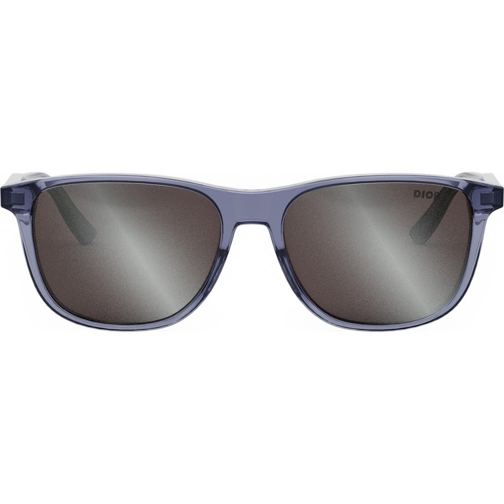 Dior In S3i 56mm Rectangular Sunglasses In Black