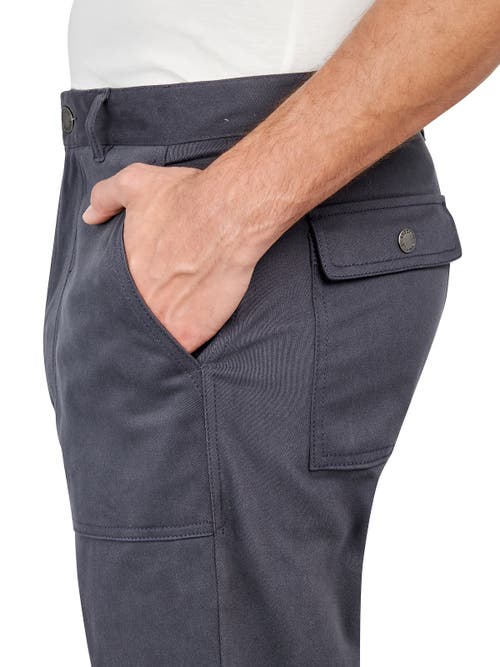 Brooklyn Brigade Solid Cotton Stretch Utility Pants In Ecru