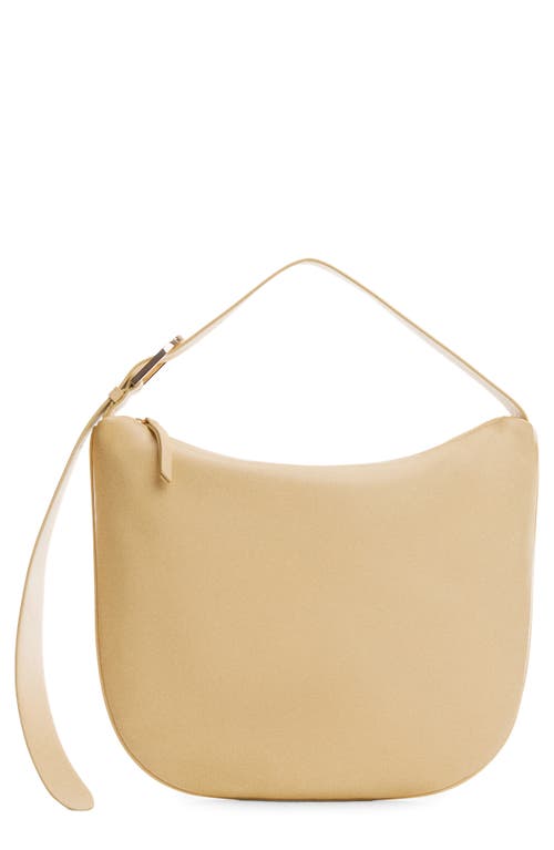 MANGO Leather Shoulder Bag in Vanilla at Nordstrom