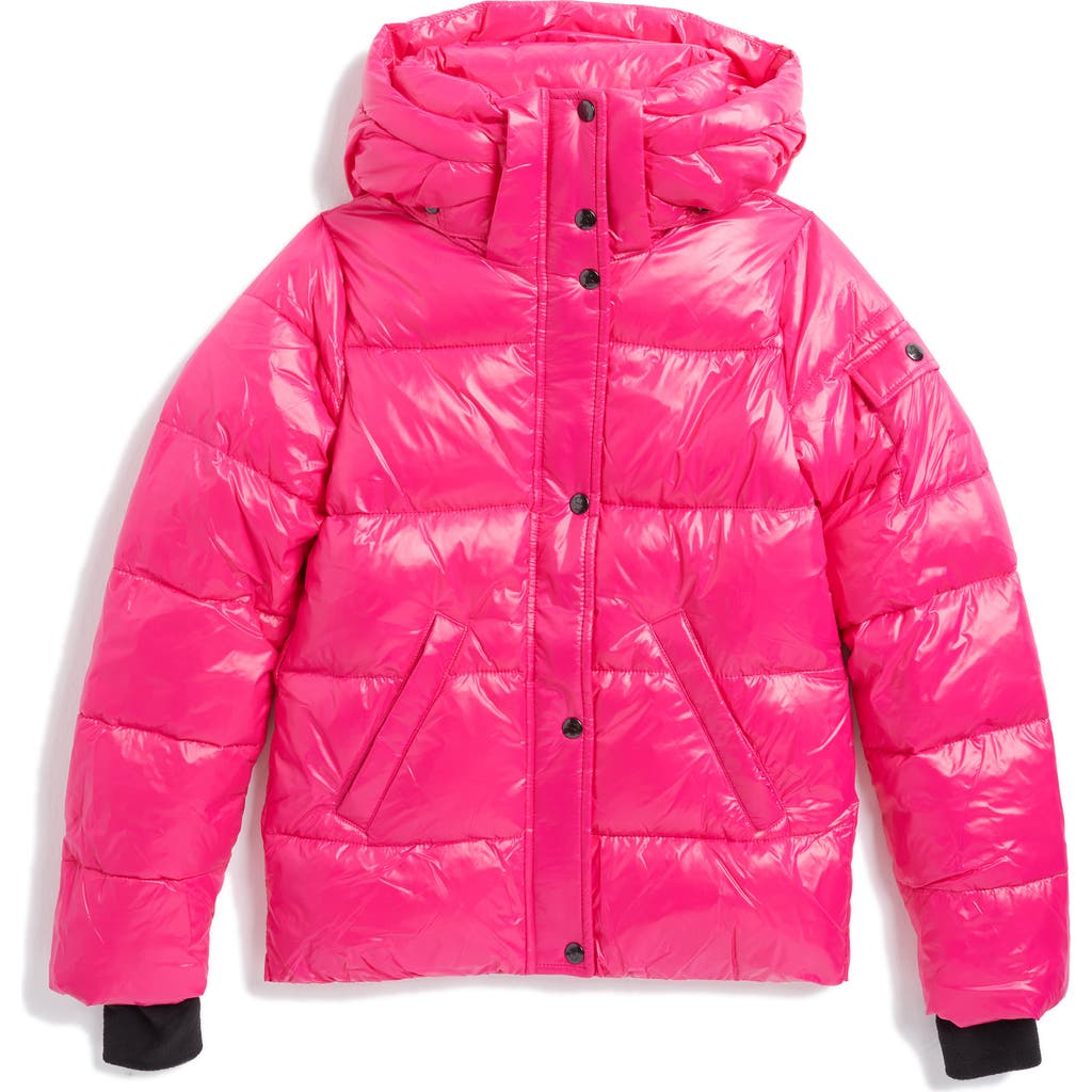 S13 Little Girl's & Girl's Ella Hooded Puffer Jacket In Fuschia