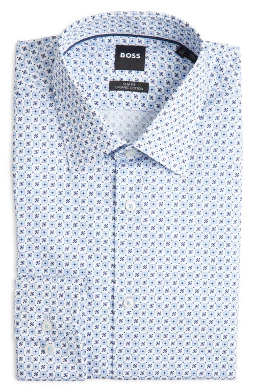 Hugo Boss Boss Hank Kent Dress Shirt In Light Blue