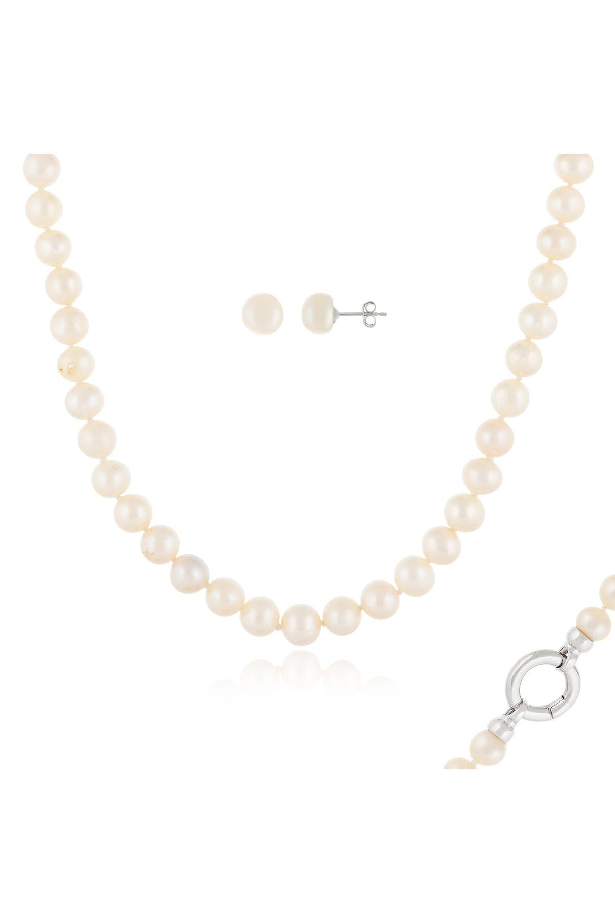 pearl stud necklace