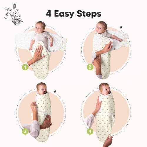 Shop Keababies 3-pack Soothe Swaddle Wraps In Nibbles/bruce