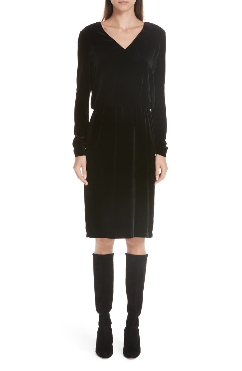 Lafayette 148 New York Josefina Velvet Blouson Dress | Nordstrom