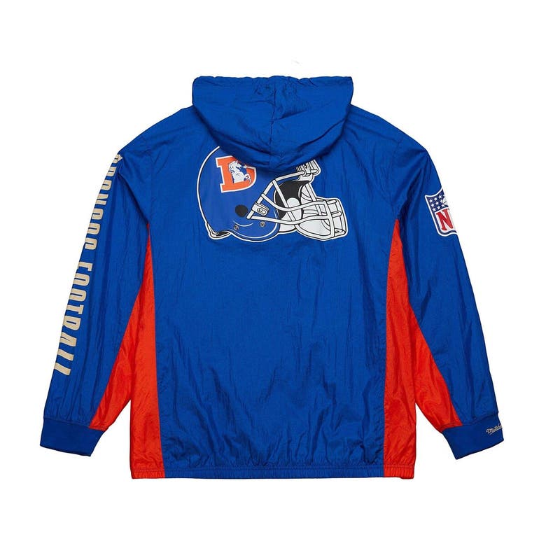 Shop Mitchell & Ness Royal Denver Broncos Team Og 2.0 Anorak Vintage Logo Quarter-zip Windbreaker Jacket