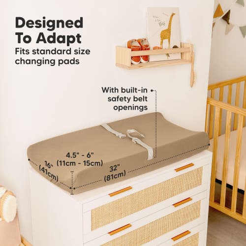 Keababies 2-pack Soothe Changing Pad Covers In Pecan