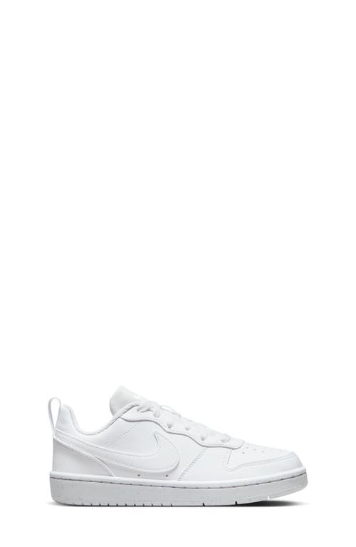 Shop Nike Kids' Court Borough Low Top Sneaker In White/white/white