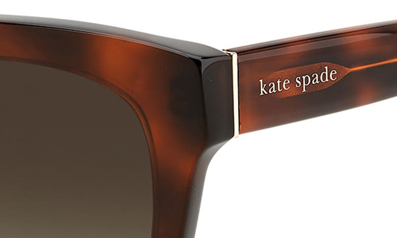 Shop Kate Spade New York Camryns 50mm Gradient Polarized Square Sunglasses In Medium Brown