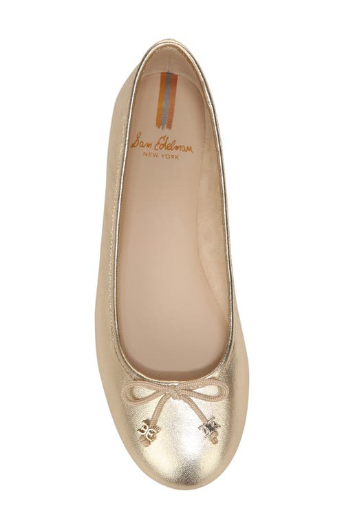 Shop Sam Edelman Felicia Luxe Flat In Gold Leaf