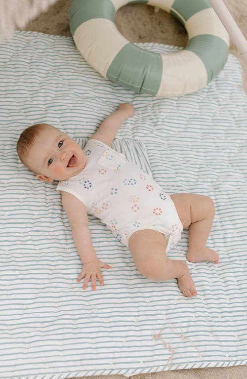 Pehr Organic Cotton Tank Bodysuit In Splash