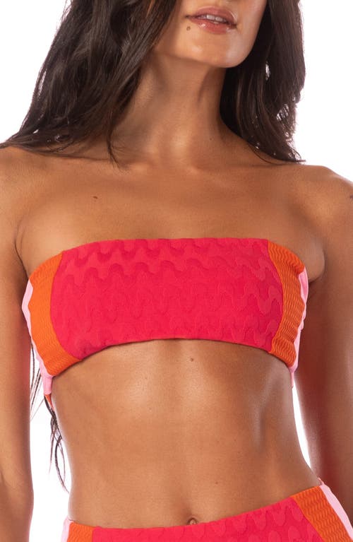 Shop Maaji Apple Red Nomad Multifit Reversible Bikini Top