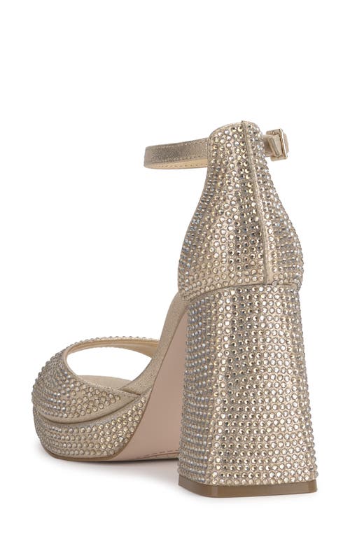 Shop Jessica Simpson Kaliah Ankle Strap Platform Sandal In Champagne