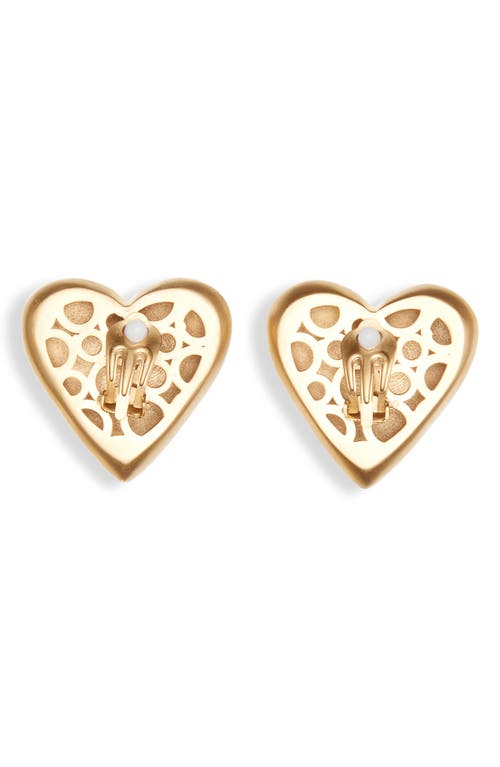 Shop Dolce & Gabbana Dolce&gabbana Dg Heart Drop Earrings In Zoo00 Oro