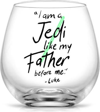 JoyJolt Set of 2 Star Wars™ Luke Skywalker™ Crystal Stemless Glasses
