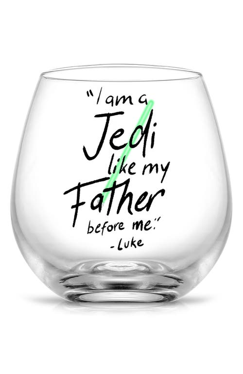 Shop Joyjolt Set Of 2 Star Wars™ Luke Skywalker™ Crystal Stemless Glasses In Clear/green