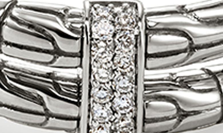 Shop John Hardy Spear Diamond Bypass Ring In Silver