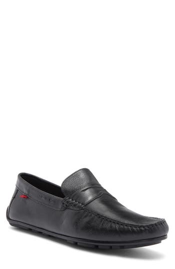 Marc Joseph New York Nebraska Driving Loafer In Black Grainy