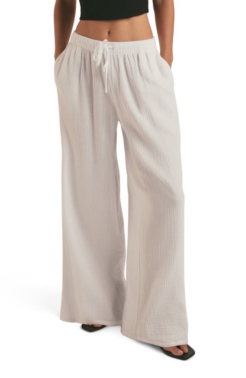 The Slip It On Wide Leg Pants in White