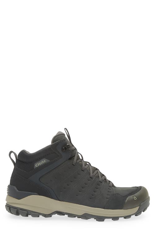 Oboz Sypes Mid B-dry Waterproof Leather Hiking Sneaker In Lava Rock