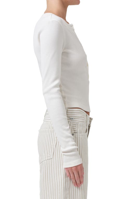 Citizen Of Humanity Varra Henley Top In Dune In Pashmina