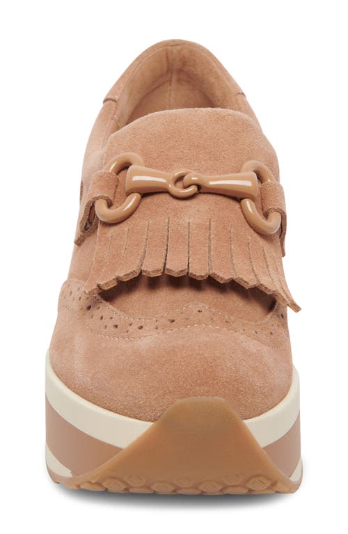 Shop Dolce Vita Jhax Platform Sneaker In Toffee Suede