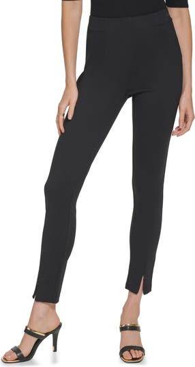 DKNY Jeans Leggings Black Faux Front Pockets Medium Women