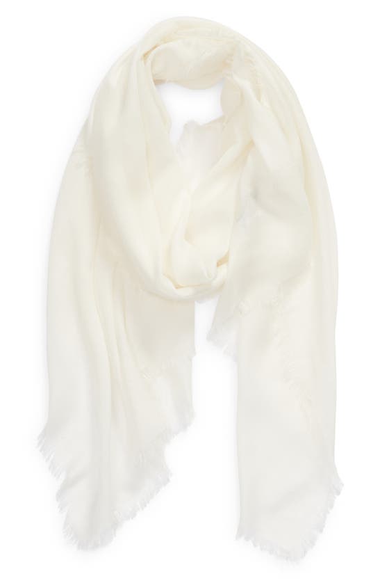 Nordstrom Cashmere & Silk Wrap In Ivory