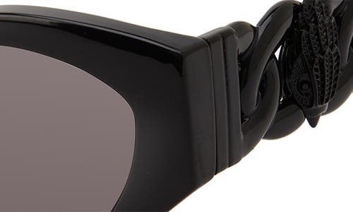 Kurt Geiger London 51mm Round Sunglasses In Black/smoke