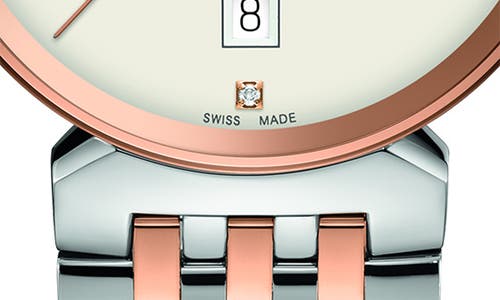 Shop Rado Florence Classic Bracelet Watch, 38mm In Silver/rose Gold