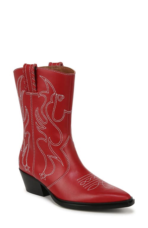 Shop Franco Sarto Bianca Western Boot In Red