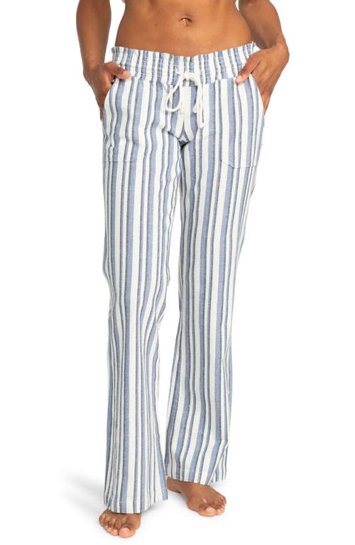 Oceanside Stripe Pants in Bijou Blue