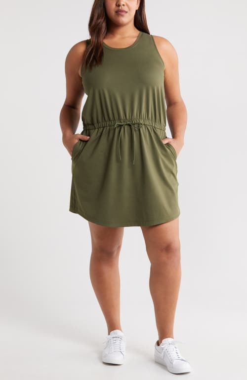 Live In Sleeveless Dress in Olive Night