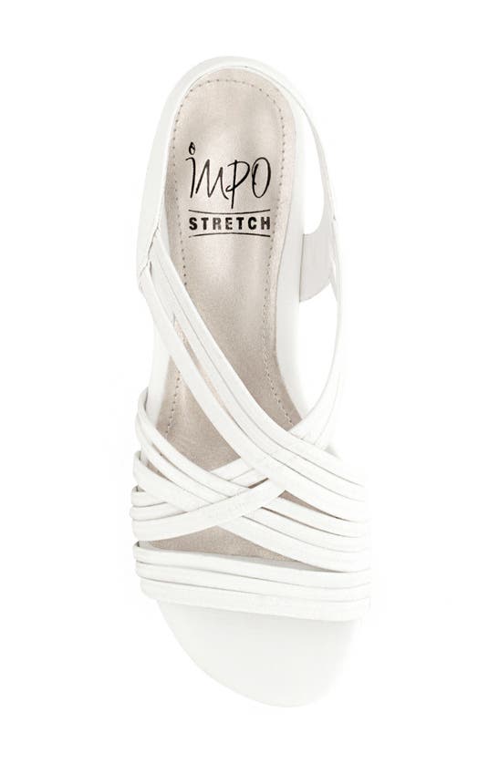 Shop Impo Ressie Elastic Strap Wedge Sandal In White