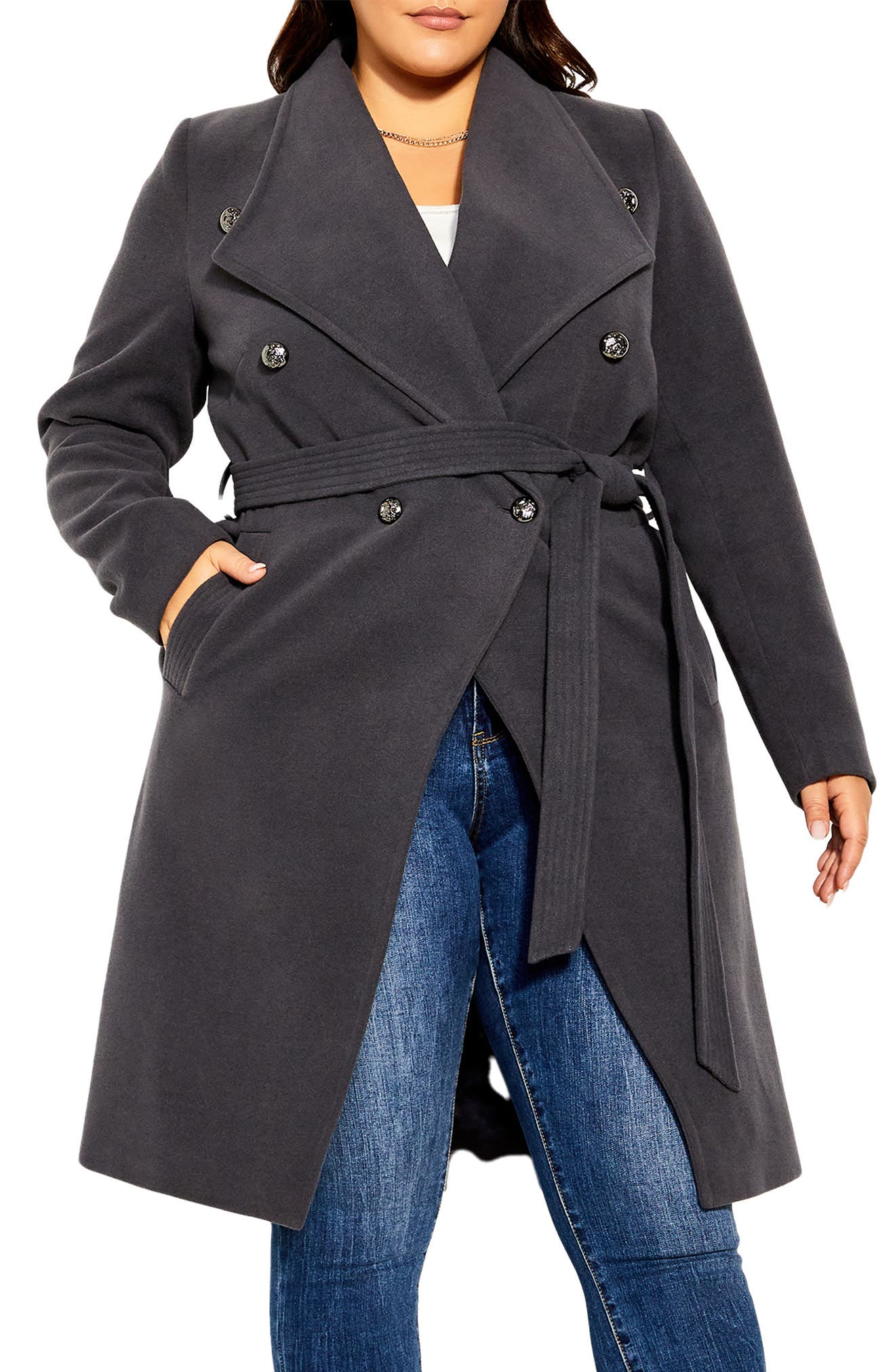 nordstrom black trench coat