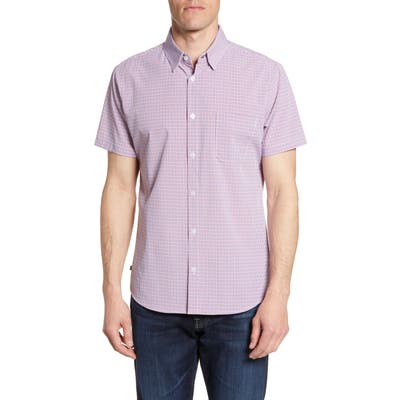 Mizzen+Main Lassaw Plaid Performance Shirt, Red