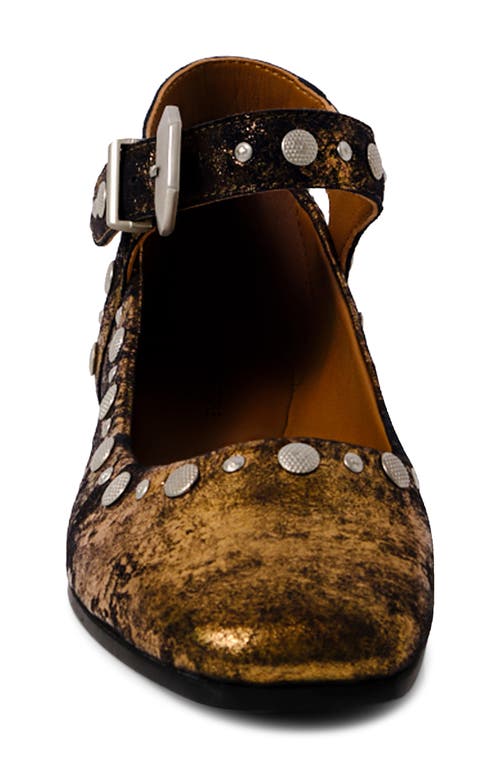 Free People Mystic Mary Jane Flats In Bronze Age Metallic