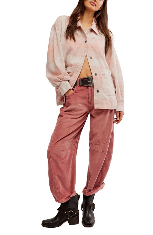 FREE PEOPLE FREE PEOPLE KEEP IT COZY PLAID COTTON FLANNEL OVERSHIRT