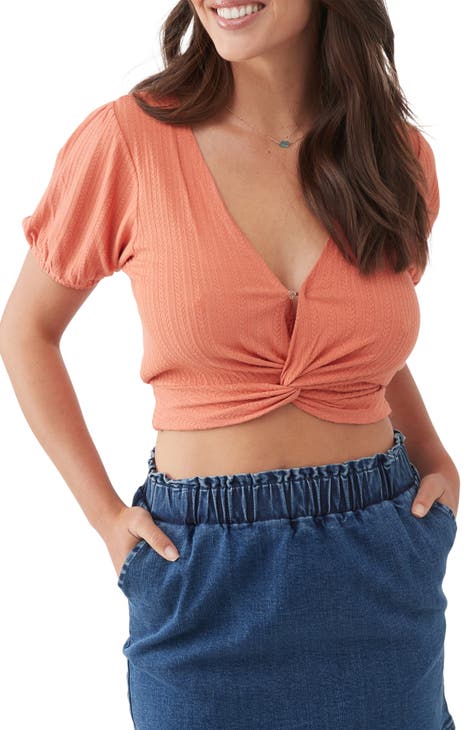 Orange Tops for Young Adult Women
