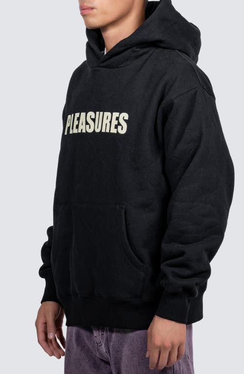 PLEASURES PLEASURES WAVE QUILTED GRAPHIC HOODIE 