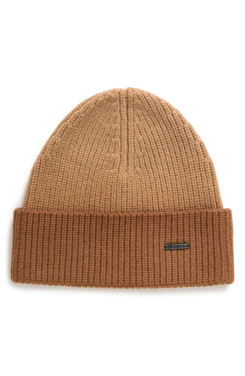 Jw Anderson Gradient Ombré Cuff Merino Wool Rib Beanie In Tobacco